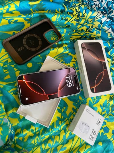 Apple iPhone 16 Pro Max 10/10 JV 98 BH with original box cable