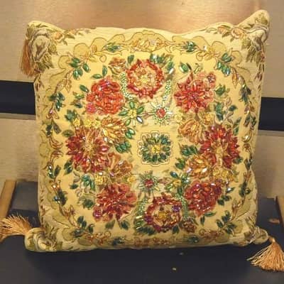 Chinese Handmade Diamontees 18x18” Cushion Covers