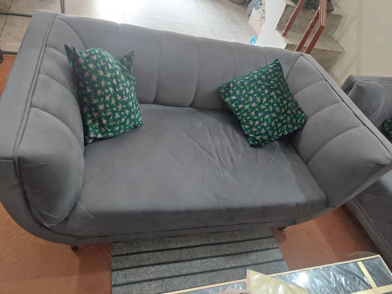 Dark Grey Sofa Set 1