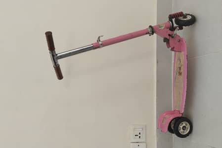 Kid's 3 - Wheeled Pink Scooty | Scooter | Scooties