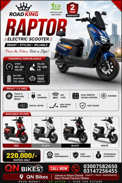 Road King Raptor - Smart. Stylish. Reliable