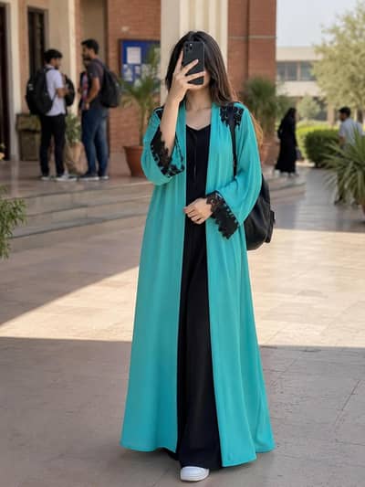 Dubai Preloved abaya medium size double abaya length 50