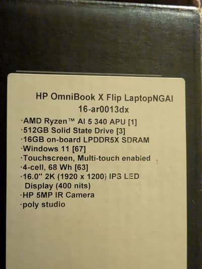 Hp omnibook 16" Ryzen AI 16GB ram