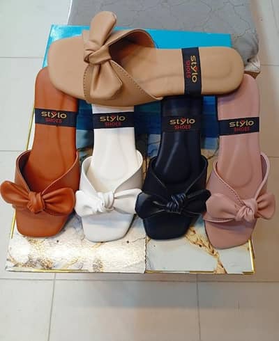 ​Brand New Stylo Ladies Fancy Bow Slippers / Flat Chappals