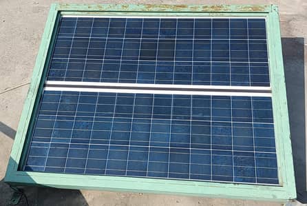 2x 150W Used Solar Panels with Heavy Duty Steel Frame (300W Total)