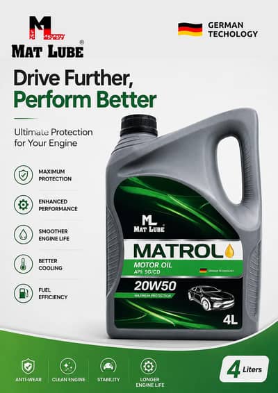 MAT LUBE MATROL 20w50 motor oil -4liter