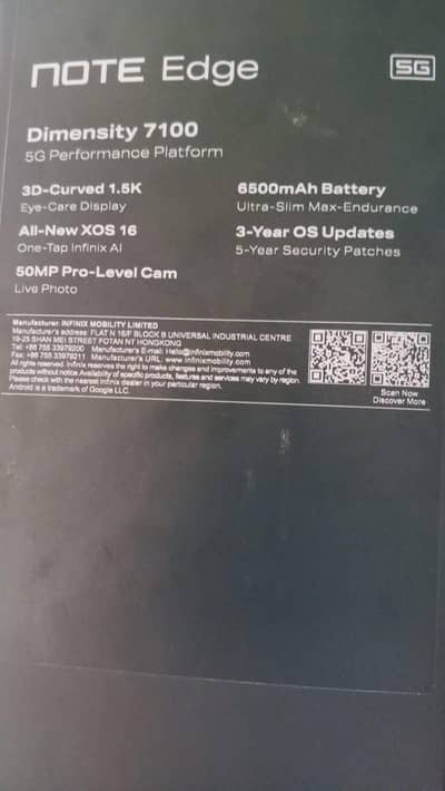 Infinix Note Edge 5G