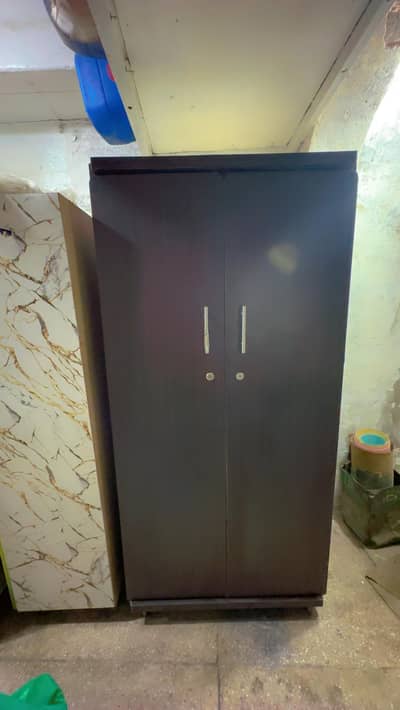 Compact 2-Door Wooden Storage Cabinet / Cupboard (5x3 ft)