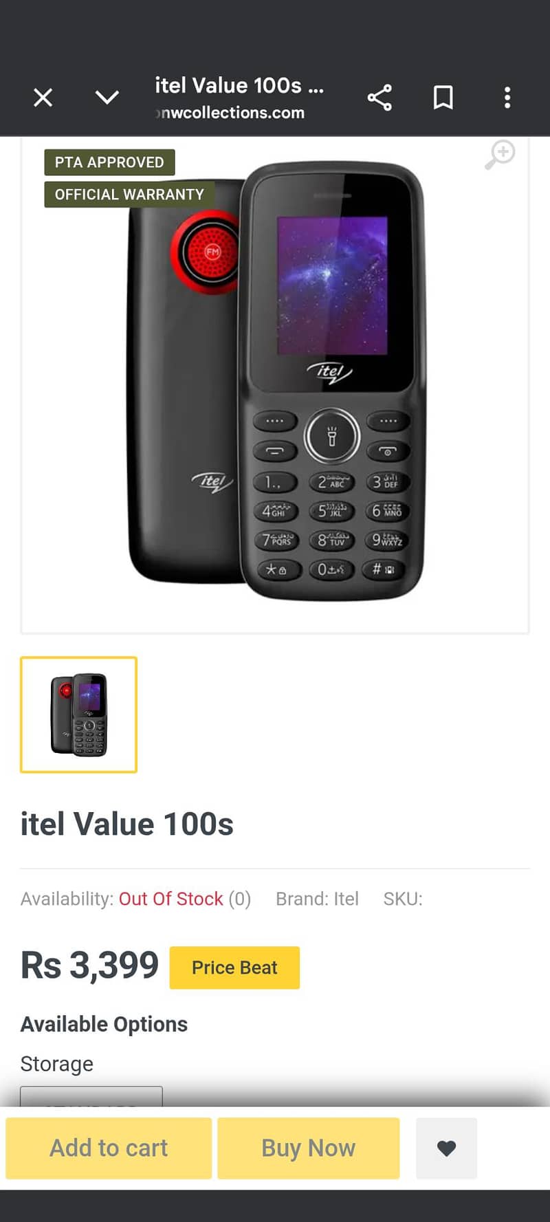 itel value 100s 6