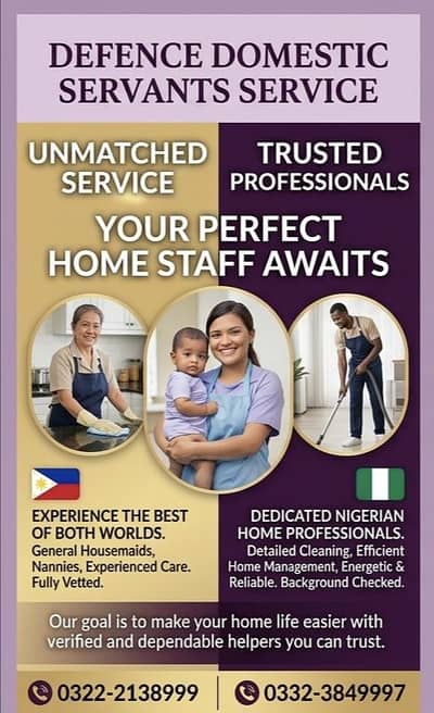 Premium Foreign Housemaids, Caretakers and Nannies
