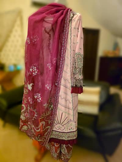 2 Piece Stitched Lawn Dress