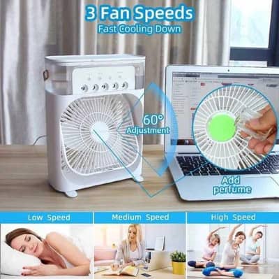 Mini Air Cooler with 3 Speeds & Perfume Feature