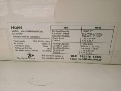 Haeir 1.5ton dc inverter
