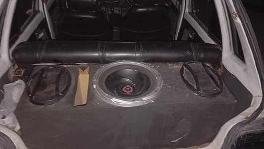 KENWOOD BASSTUBE WITH AMPLIFIER 2 SPEAKERS