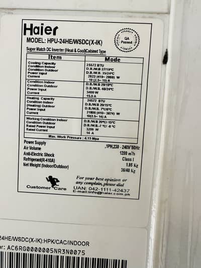 Hair inverter standing AC