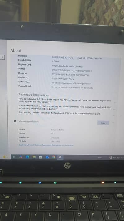 hp laptop i7