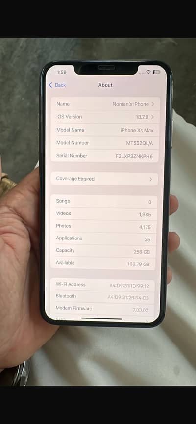 IPhone xs max pta 256