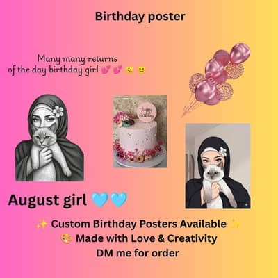 Custom birthday poster and invitation design