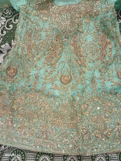 bridal shararah h ice Blue color ma