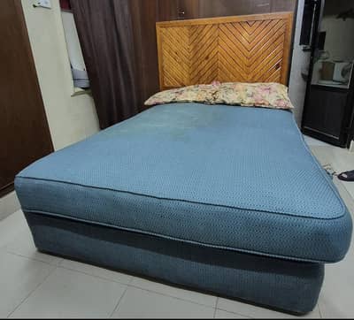 UK Made Bed with Wooden Headboard