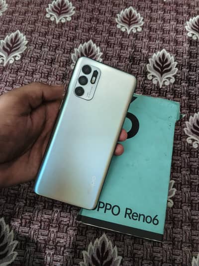 OPPO Reno6 with box bilkul new jesa h 8/128