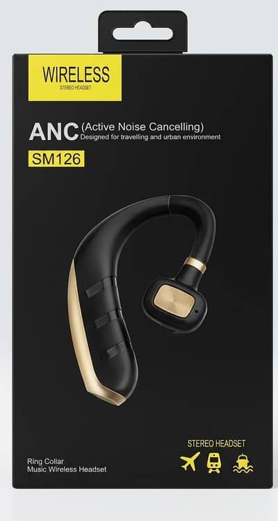 SM126 ANC Wireless Bluetooth Headset | Like New | Original Box & Cable