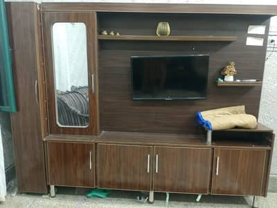 media wall with shoerank for sale- good condition