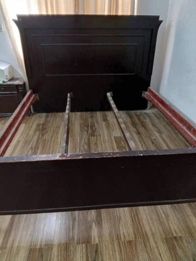 wooden bed