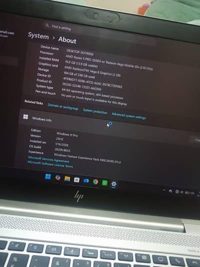 AMD Ryzen 5 pro 3500U