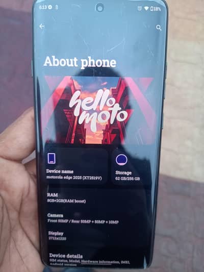Motorola Edge 2025 NON PTA with Box