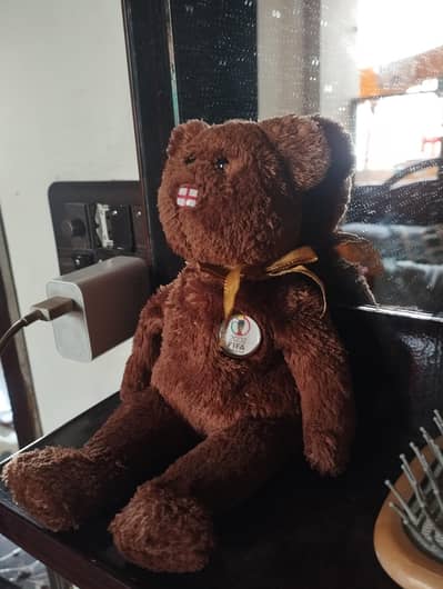 Official 2002 FIFA World Cup England Bear Push - Rare Football Cltible