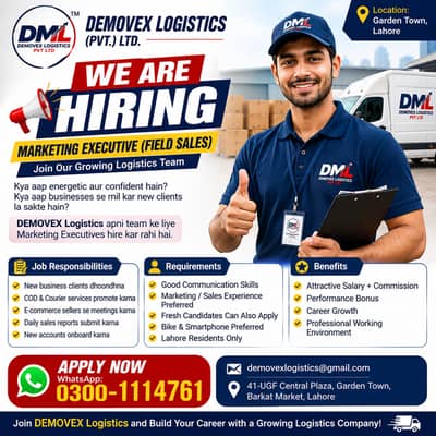 Hiring Marketing Executive | DEMOVEX Logistics