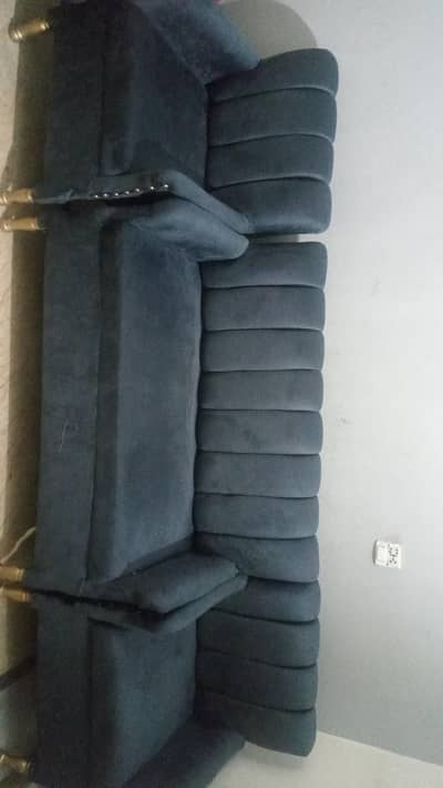 Elegant dark grey sofa set-1 Two seater+2chairs Excellent condition