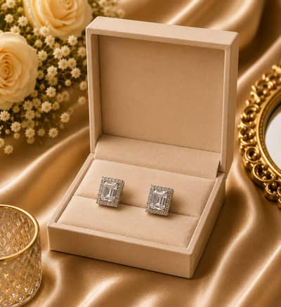 luxury stud ear rings| elegant zarcoon ear ring| @sang e noor