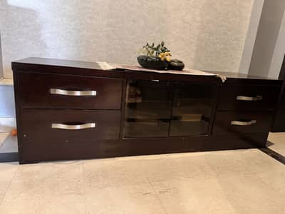 Wooden LED table /console table in very good condition