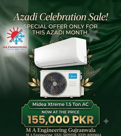 Midea extreme 1.5Ton & 2 Ton cabinet