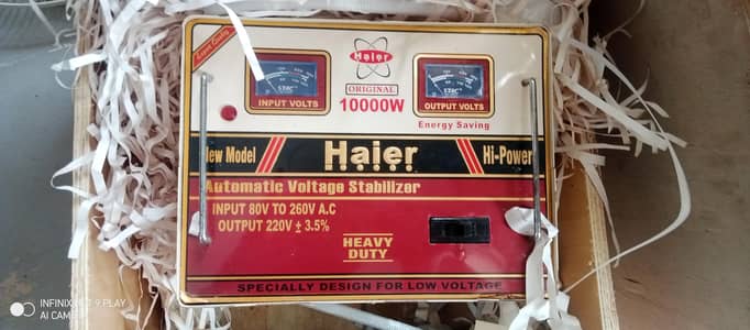 Haier automatic voltage stabilizer 10,000watt .