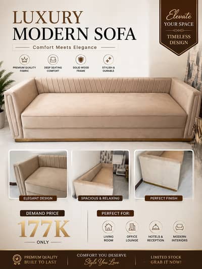 Luxury Modern Sofa | Premium 3-Seater Sofa for Sale