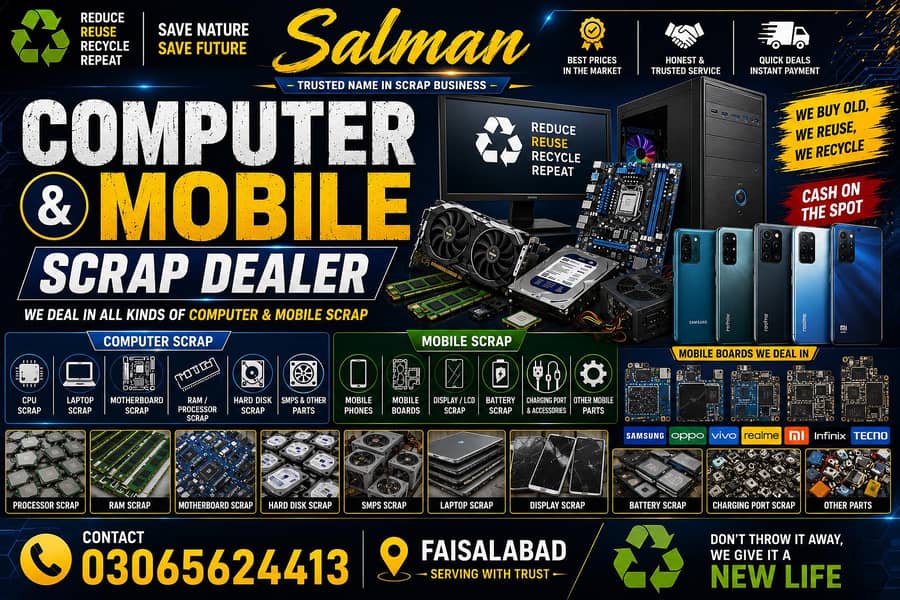 Dead mobile and computer scrape 0