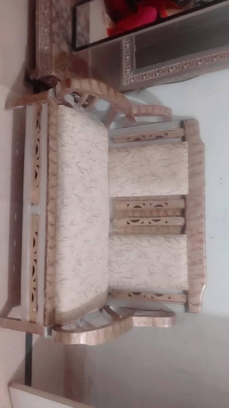 bed, dressing table,2 side table,2 seater sofa,almari 4