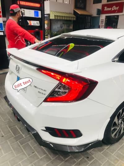 honda civic front Si bumper and back bumper with carbon fiber
