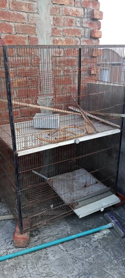 3 by 2 by 2 angle cage double portion cage