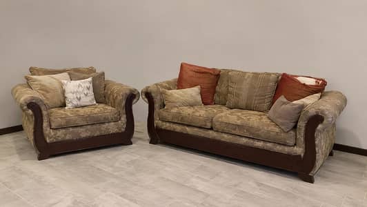 Solid wood and upholstery set