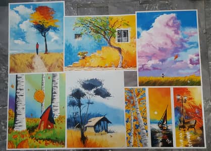 Oil portraits, sketches, calligraphy (Karachi)