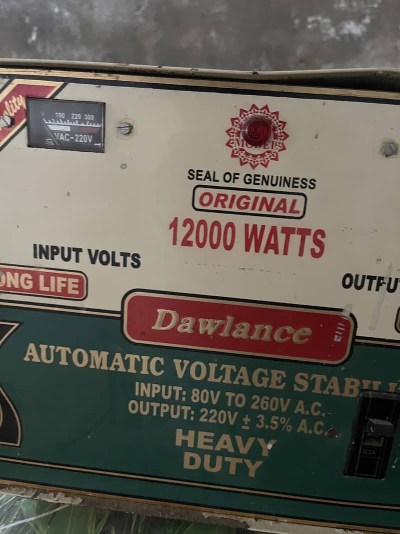 Dawlance stabiliser  Automatic voltage stabiliser 1