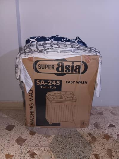Super Asia Washing Machine Twin Tub Sa 245 model 8 kg front