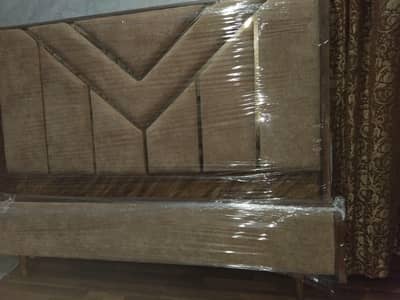 Wood bed with Buklay fabric brand new