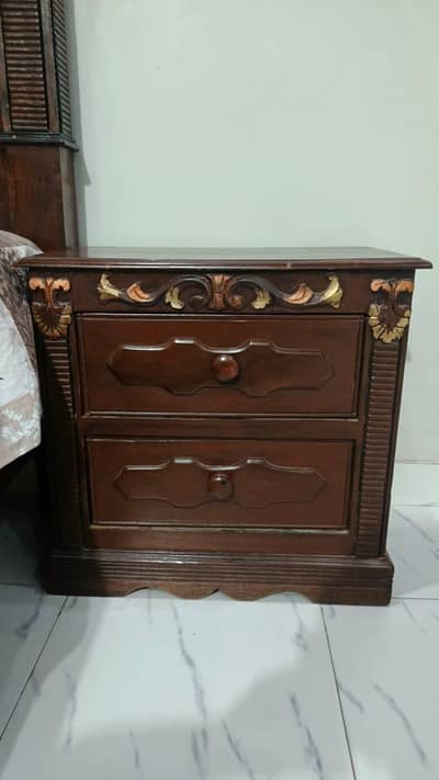pure wooden bed for urgent sale slightly use