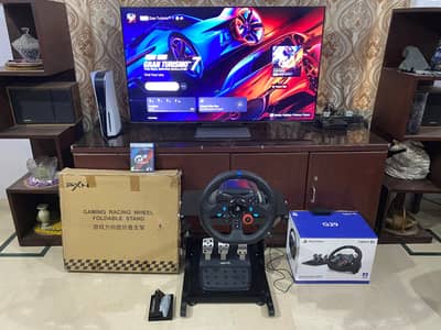 Logitech G29 with Racing Wheel Stand and Gran Turismo 7 PS5