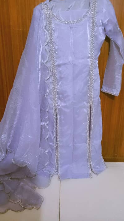 mirror silk eastern party wear dress good hand made work beaded work